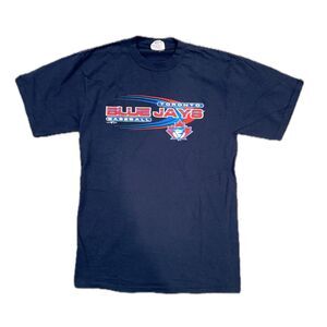 Vintage 98 MLB Toronto Blue Jays T-Shirt Over Sized Tee Canada Graphics West L